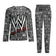 thumbnail image 4 of WWE WWE Men's Pajama Set Sleepwear Pjs Lightweight Long Sleeve Crewneck Shirts And Pant Soft Comfy Sleep Sets, 4 of 8
