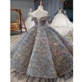 thumbnail image 3 of Vestido de pasarela para niños Vestido de princesa Estilo de hilo hinchado Vestido de lentejuelas para actuación de piano de pequeño anfitrión, 3 of 6