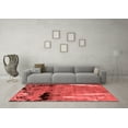 thumbnail image 3 of Ahgly Company Indoor Round Abstract Red Modern Area Rugs, 3' Round, 3 of 4