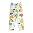 thumbnail image 4 of Junzan Orange Green Avocado Women'S Pajama Pants Drawstring Comfy Sleep Bottoms With Pockets, 4 of 9