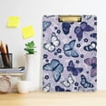 thumbnail image 6 of 12.5"x9" Purple Butterfly Clipboards, Standard A4 Letter Size Nursing Clipboard with Low Profile Metal Clip Decorative Clip Board for Office Supplies,Silver, 6 of 7