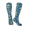 thumbnail image 4 of Haiem Dinosaur on the Beach Vacation Socks, Funny Novelty Crazy Design Cotton Socks Sports Socks Knee High Socks For Men, Women,1Pairs - Gift For Working Friends, 4 of 9