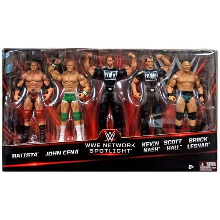 WWE Wrestling Network Spotlight Batista, John Cena, Kevin Nash, Scott Hall & Brock Lesnar Action Figure (Wwe Batista Best Matches)