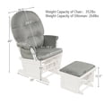 thumbnail image 2 of Gymax Nursery Collection Kids Modern Ergonomic Rocking Chair with Ottoman, Light Grey, 2 of 9