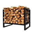 thumbnail image 1 of Firewood log rack indoor/outdoor wood holder negra coated steel 44.5 x 30 x 40 cm, 1 of 7