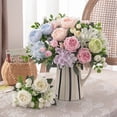 thumbnail image 6 of Yirtree Artificial Flowers, Fake Peony Silk Hydrangea Flower Bouquet Fall Rose Flowers Centerpieces for Decoration, Fall Flowers Wedding Bouquets for Party Home Decor, 6 of 7
