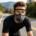 thumbnail image 4 of Cycling Face Mask with Detachable Eye Shield, Breathable Mesh Dust Protection Face Cover with Activated Carbon Filter, Windproof Face Mask for Motorcycle Running Cycling Outdoor Sports,13.8*6.3 in., 4 of 6