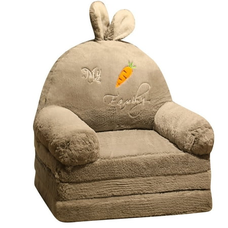 

naioewe Children s Sofa Dual Purpose Folding Cushion Plush Foldable Kids Sofa Backrest Armchair 2 In 1 Foldable Children Sofa Cute Cartoon Lazy Sofa D