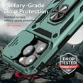 thumbnail image 6 of Dteck Armor Case for iPhone 14 Pro Stand Case with Slide Camera Cover Kickstand Military Grade Shockproof Heavy Duty Protective Magnetic Case for iPhone 14 Pro 6.1-inch,Darkgreen, 6 of 8
