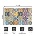 thumbnail image 5 of Blue Boho Bohemia Floral Geometric Pattern Door Rugs,Washable Non Slip Door Mats Indoor,Decorative Door Mats,Entry Mat Indoor for Entrance,Bedroom,Kitchen,Bathroom,20"x32", 5 of 6