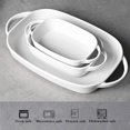 thumbnail image 4 of LEETOYI Ceramic 2.6 Quart Baking Dish, 9.3" x 13", White (White), 4 of 7