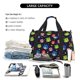 thumbnail image 5 of Fotbe Owls And Hearts Bolsa de Viaje con Estampado, Bolsa de Fin de Semana para Mujer con Compartimento para Zapatos, Bolsa de Gimnasio con Bolsillo Húmedo, 5 of 7
