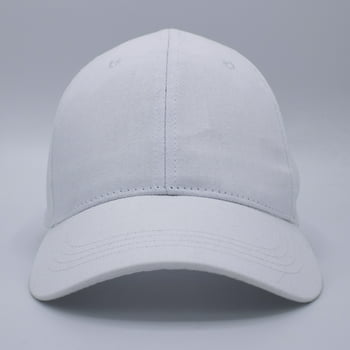 Casual White Baseball Cap, Unisex, Adult, One Size Fits All, 100% Cotton