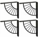 thumbnail image 1 of Soportes decorativos para estantes, 4 piezas, 8" (200 mm), soportes de metal industriales para estantes, soportes flotantes para estantes montados en la pared, color negro, 1 of 5