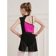 thumbnail image 4 of MSemis Kids Girls Sequins Contemporary Latin Jazz Dance Costume Lyrical Dance Dress Hot Pink 10, 4 of 6