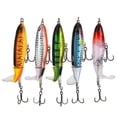 thumbnail image 1 of señuelos artificiales de plástico de colores para pesca en el mar, duros, con anzuelos., 1 of 13