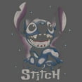 thumbnail image 2 of Girl's Lilo & Stitch Distressed Airbrushed Stitch Portrait Graphic Tee Black Large, 2 of 4