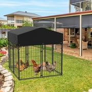 BingoPaw Playpen Welded Wire Dog Kennel W/ Cover, 4.2 ft. x 4 ft. x 4.4 ft