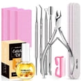 thumbnail image 1 of Kit de limas para uñas MORGLES de 13 piezas con aceite para cutículas de 15 ml, 1 of 7