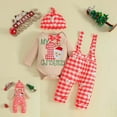 thumbnail image 2 of NIEWTR Baby Boy Girl Christmas Silk Pajamas Set Button Deer Santa Long Sleeve Shirts Tops and Pants Satin Pj Sets Xmas Set (6-9 Months,Beige), 2 of 9