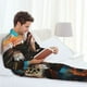 thumbnail image 5 of Balery Realistic Turtle Pijama para Hombre de Dos Piezas con Manga Larga, Conjunto de Dormir y Descanso Suave con Bolsillos-X-Large, 5 of 6