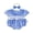 Blue, variant on BemeyourBBs Mama's Bestie Baby Girls Summer Newborn Baby Girl Smocked Romper Outfits Adorable Letter Embroidery Short Sleeve Doll Collar Bodysuit And Headband Set
