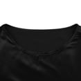 thumbnail image 4 of Women's Satin Blouse Dressy Casual 3/4 Sleeve Silk Tops Round Neck Formal Business Tshirts (Black S), 4 of 5