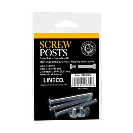 UPC: 0099295533348 | Lineco/University Products Bookbinding Posts & Extensions  3/Pkg.  2