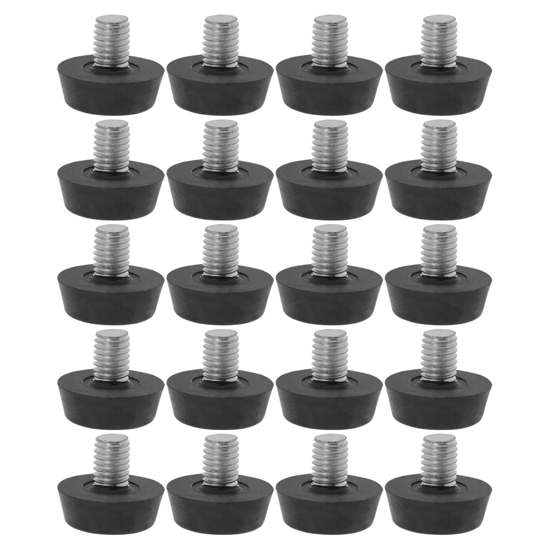 M8 x 10 x 22mm Furniture Glide Leveling Feet for Table Desk Cabinet Leg 20pcs