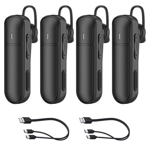 Cbcbtwo GT-268 Earhook Walkie Talkies,Portable Mini Two Way Radios,Small Walkie Talkie for Adults,for Restaurants Supermarket Hospital(4 pack)