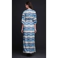thumbnail image 4 of Bimba Rayon Geometric Ikat Womens Printed Side Slit SummerDressLong Maxi Gown-Medium, 4 of 6