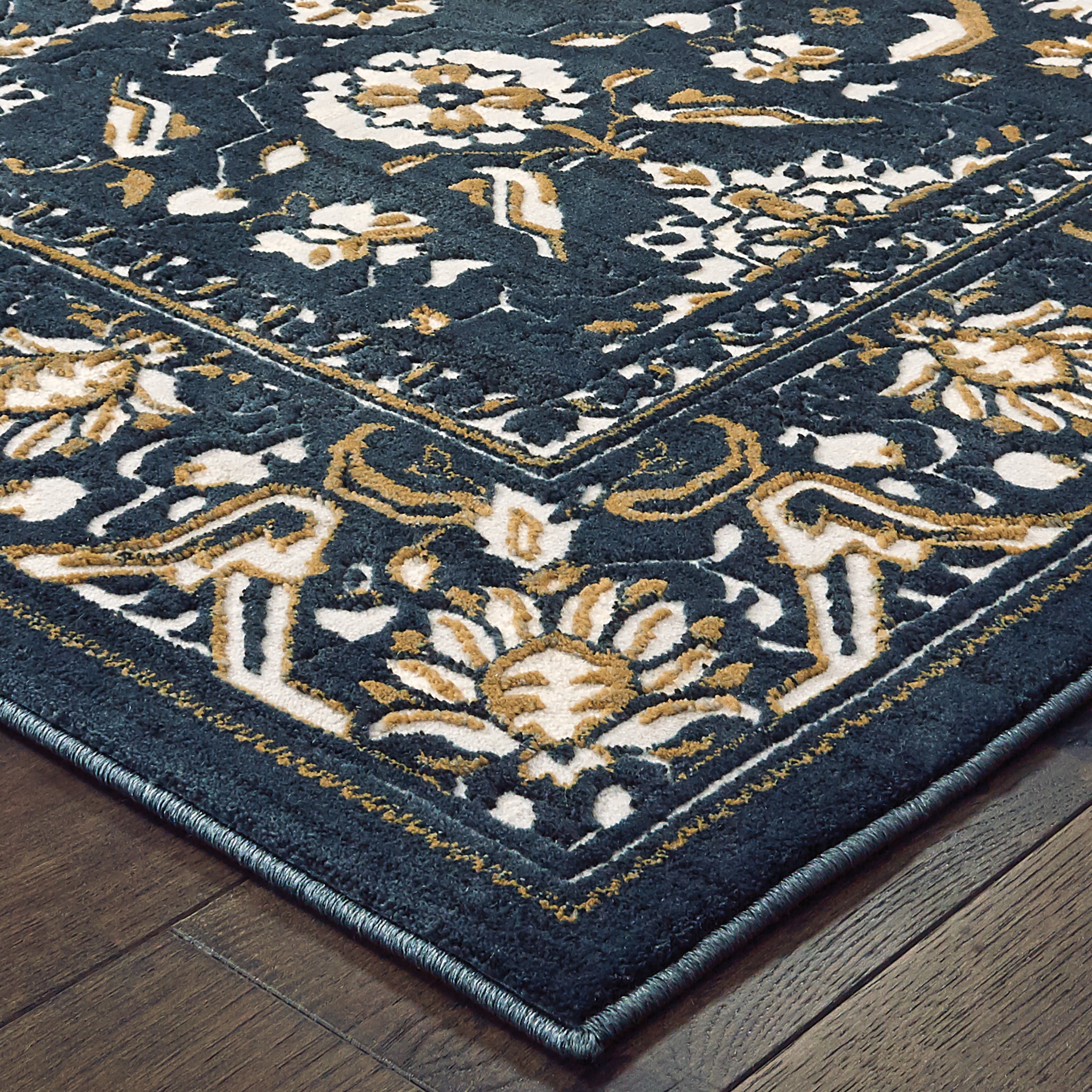Avalon Home Brecken Hi-Low Textured Floral Traditional Area Rug or Runner, Multiple Sizes