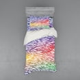 thumbnail image 2 of Ambesonne Geometric Bedding Set 4 Pcs, Abstract Zebra Skin, Queen, Purple Red Yellow, 2 of 3