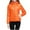 Orange, variant on Women's Lightweight Hooded Winter Windproof Warm Coat with Recycled Insulation Slim Fit Short Jacket Outerwear