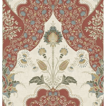 A-Street Prints Auden Ruby Floral Grandeur Wallpaper