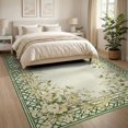 thumbnail image 3 of ODIKA 8'x10' Washable Area Rug Durable, Non-Slip Vintage Trellis Distressed Farmhouse Motifs Border Ornamental for Living Room, Under Sectional, Family, 3 of 7