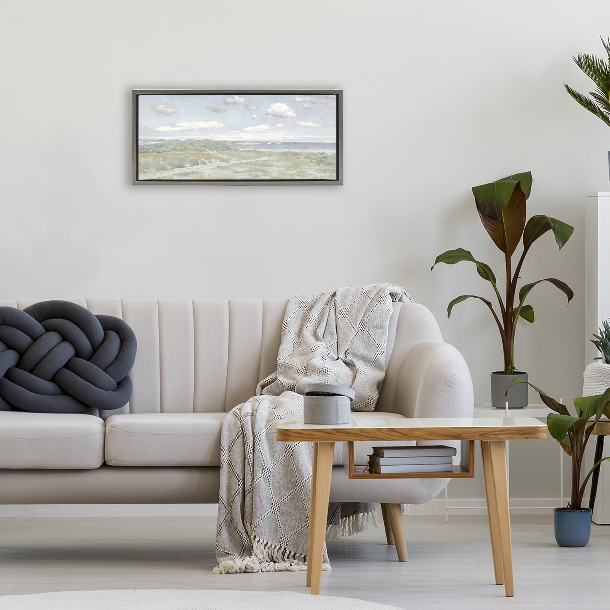 Stupell Industries Path To The Water Gray Framed Floater Canvas Wall Art, design by Christy McKee