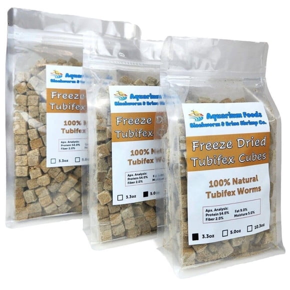 Alimento para peces Aquatic Foods Inc. Gusanos Tubifex liofilizados 292 g