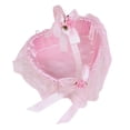 thumbnail image 1 of Cesta de flores de boda Strade Fareast Limited con asa lazo decorado con flores mimbre creativa duradera Rosa, 1 of 8