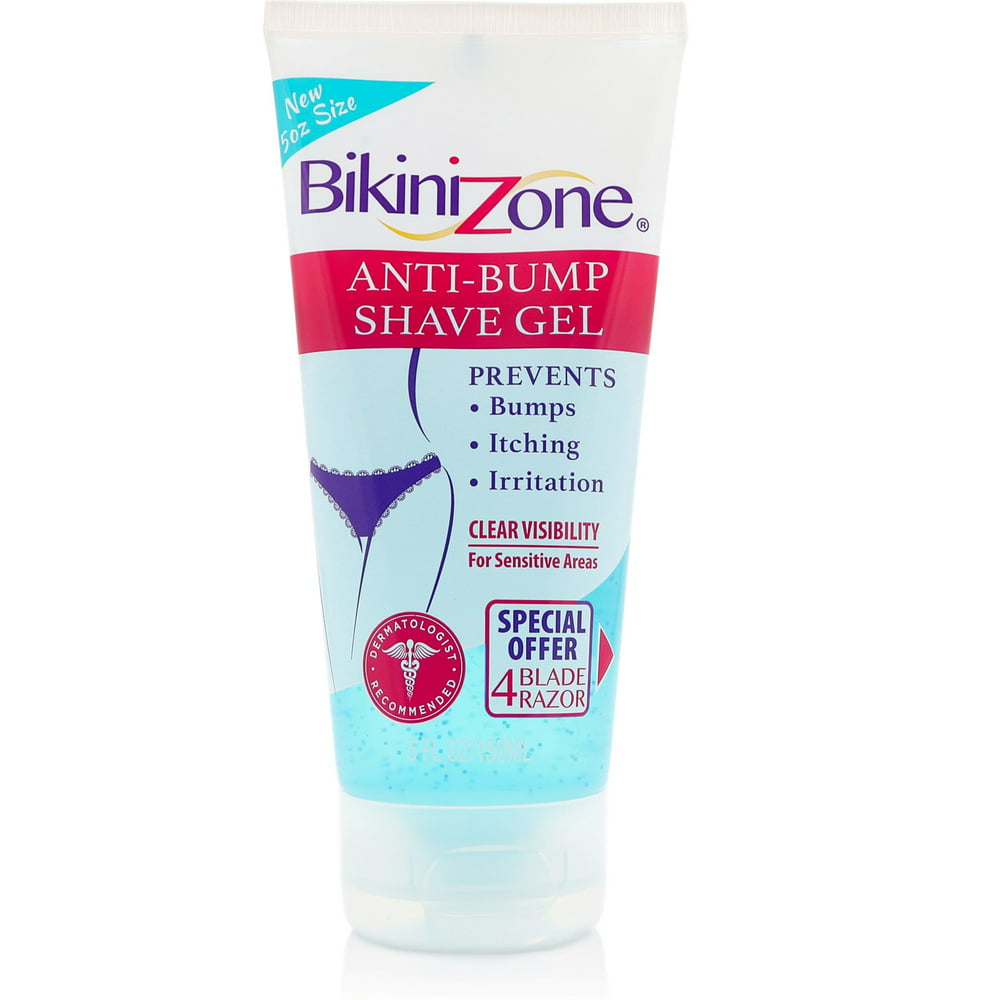 CCA Industries Bikini Zone Anti-Bumps Shave Gel, 5 oz - Walmart.com ...