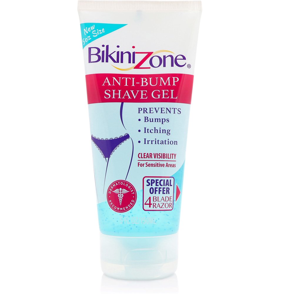 CCA Industries Bikini Zone AntiBumps Shave Gel, 5 oz