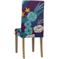 thumbnail image 4 of Funda protectora para silla ABPHQTO elástica con flores doradas de la jungla juego de 4, 4 of 4