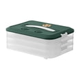 thumbnail image 2 of Stackable Plastic Cookie Containers with Lids,Airtight Storage Box for Cookies and Dumplings,Multi-Functional Storage Box,Food Storage,Green,3 Layer, 2 of 10