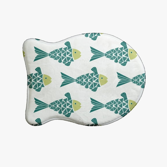 Simply Daisy Fish Tales Fish Shape Pet Feeding Mat for Cats