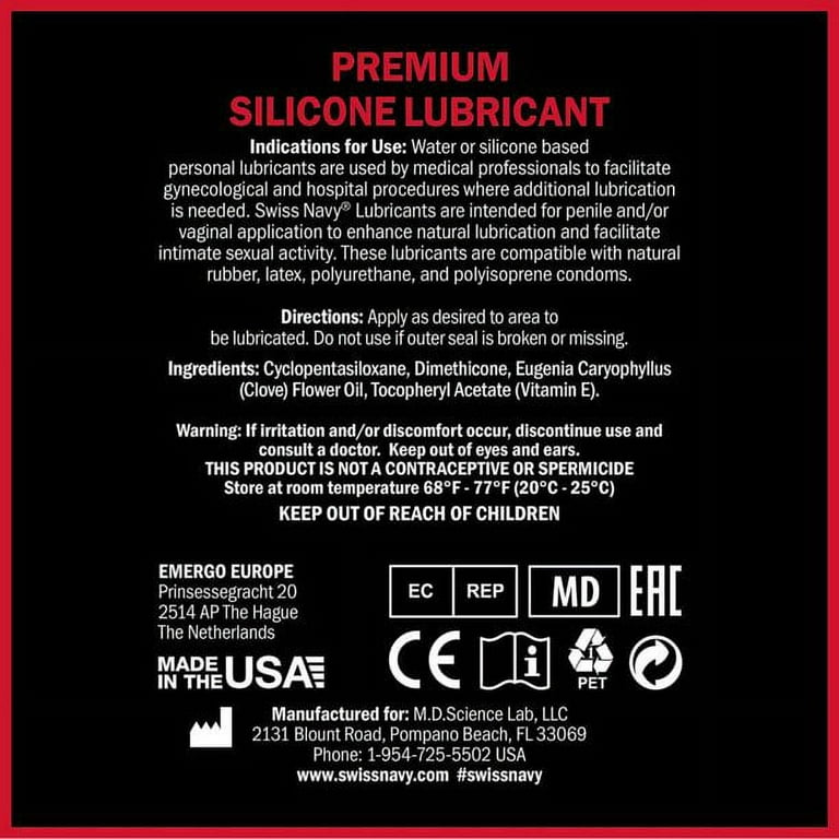 Swiss Navy Premium Silicone Based Long Lasting Anal Lubricant 5 ml - Pack  of 2 - Walmart.com