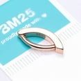 thumbnail image 5 of Rose Gold Sterling Silver Minimalist Curved Bar Belly Clicker, 5 of 5