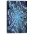 thumbnail image 2 of Soft Blue Fractal Flower with Large Petals - Floral Canvas Art Print, 2 of 3