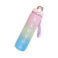 thumbnail image 4 of Botellas de agua de 1 litro, botella de agua grande con pajita, botella de agua de viaje con marcador de tiempo, botella de agua deportiva motivacional (rosa), 4 of 5