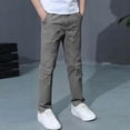 thumbnail image 5 of Bovxnpu Boys Dress Pants School Uniform Pants Cargo Style Boys Cargo Long Casual with Pockets Solid Color Pants, 5 of 8