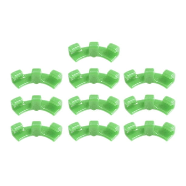 10 piezas de clips para plantas, fáciles de instalar, prácticos para doblar plantas y flores. Verde